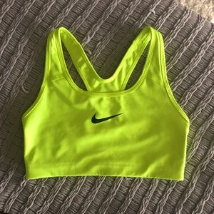 Nike Neon Yellow Racerback Sports Bra